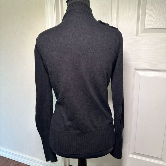 Banana Republic Black Cowl Neck Sweater with Asymmetric Zipper - Picture 5 of 6